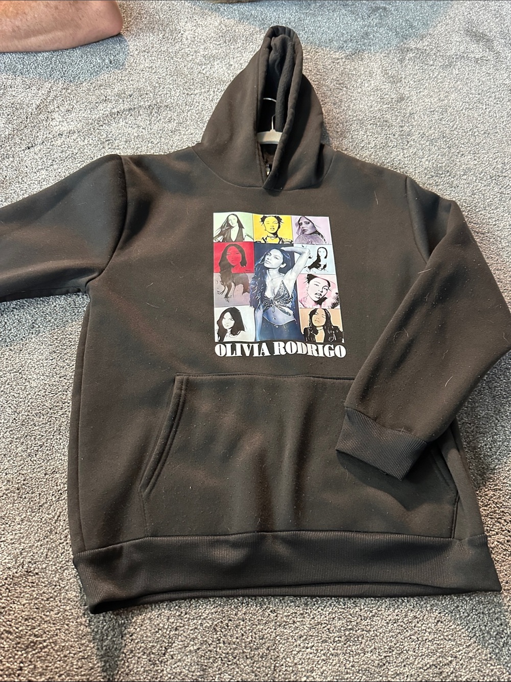 Gildan Black Hoodie with Color Block Pop Art Graphic